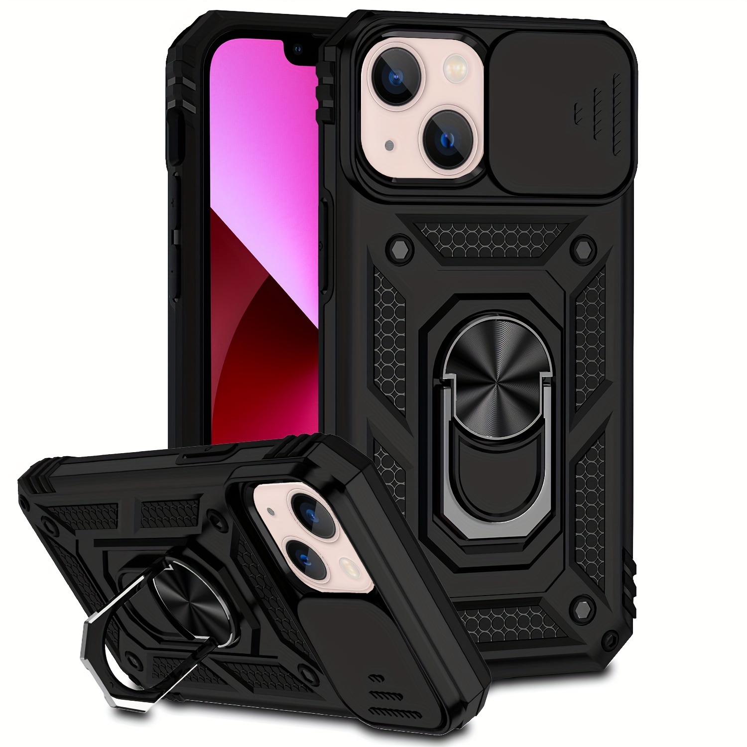 Shockproof Case For iPhone 15 Pro Max 14 13 12 Slide Camera Lens Protector  Cover
