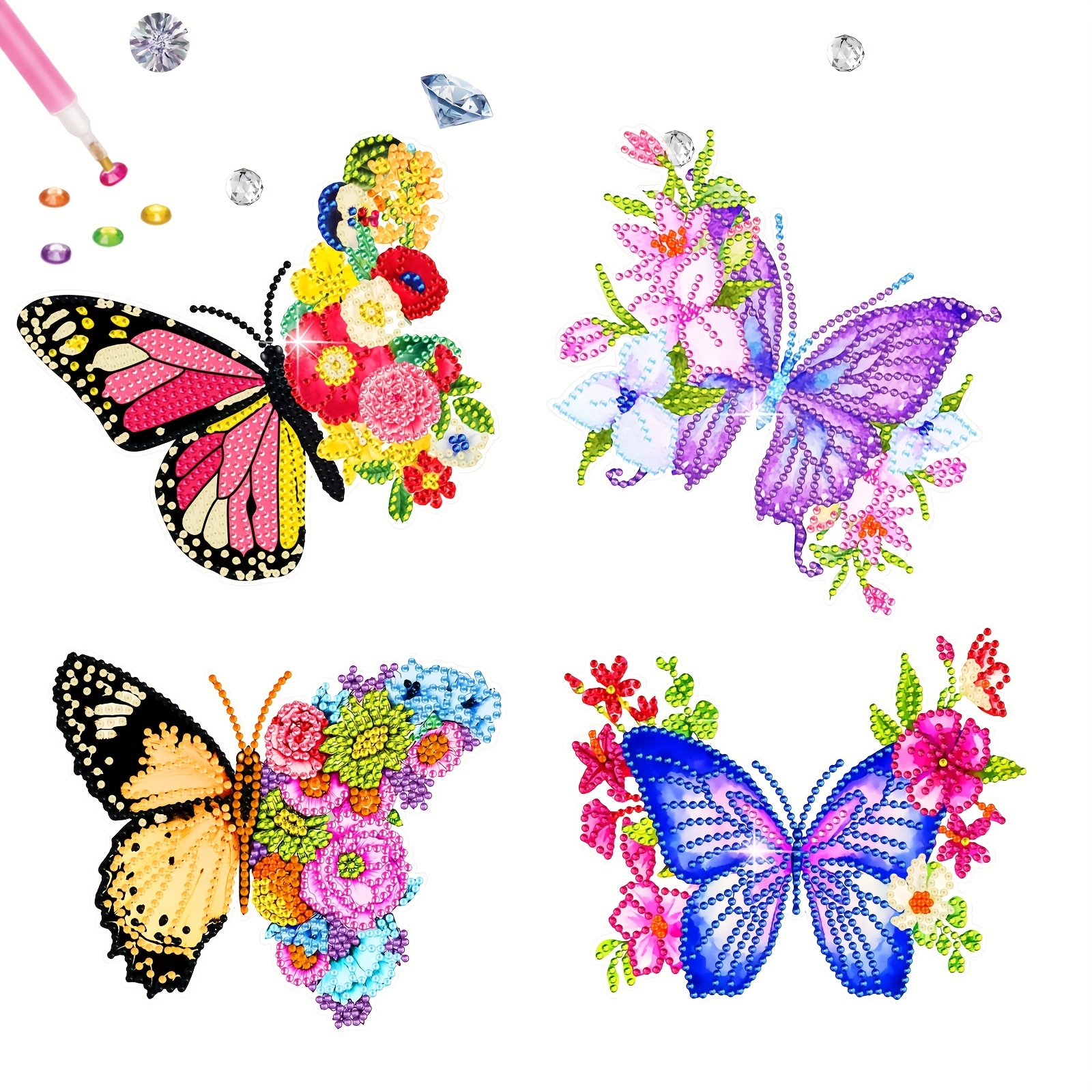 4pcs Crafts For Kids Ages 8 12 Crystal Shaped Artificial Diamond Painting  Crafts For Girls Ages