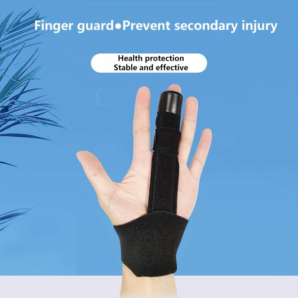 Adjustable Finger Protector Trigger Finger Splint Brace with Aluminium Bar  Hook & Loop Straps Treatment for Sprains, Pain Relief, Mallet Injury