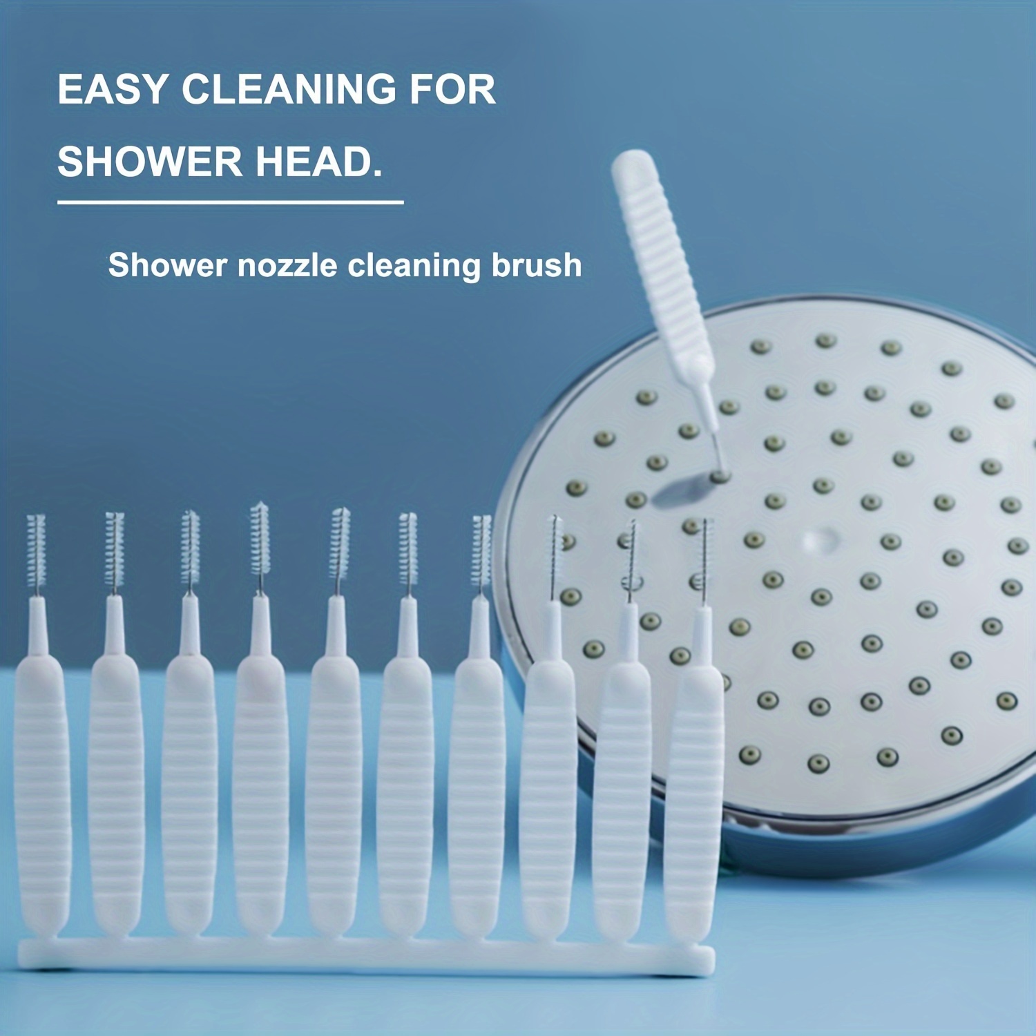 20pcs Shower Nozzle Cleaning Brush Anti-Clogging for Shower Head Cleaning  Brush for Pore Gap Clean with Nylon Bristle Non-Slip Handle