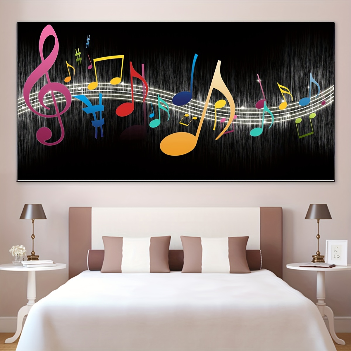 

1pc Unframed Musical Theme Canvas Print Poster, Musical Note Painting, Canvas Wall Art, Artwork Wall Painting For Bar, Cafe, Gift, Bedroom, Office, Living Room, Wall Decor, Home And Dormitory Decor