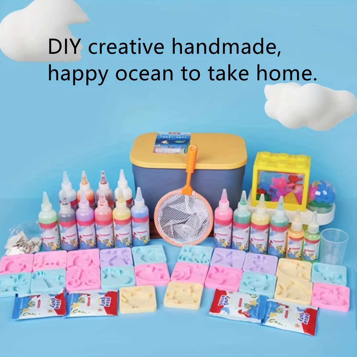 AKMADM Magic Water elf, Handmade Water Toy, 2023 Creative Magic Water Toy  Creation kit, Children's DIY Aqua Fairy Marine Life, 12 Shapes Mold Water
