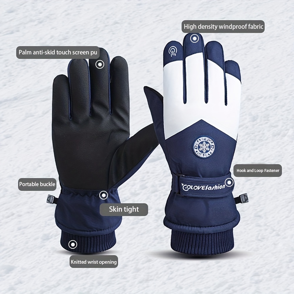 Hestra Guantes de esquí para hombre para hombre: guantes de cuero de 3  dedos para clima frío y invierno