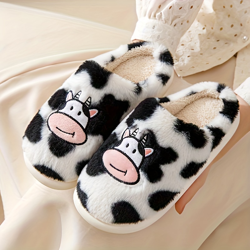 Cartoon Cow Slippers - Temu