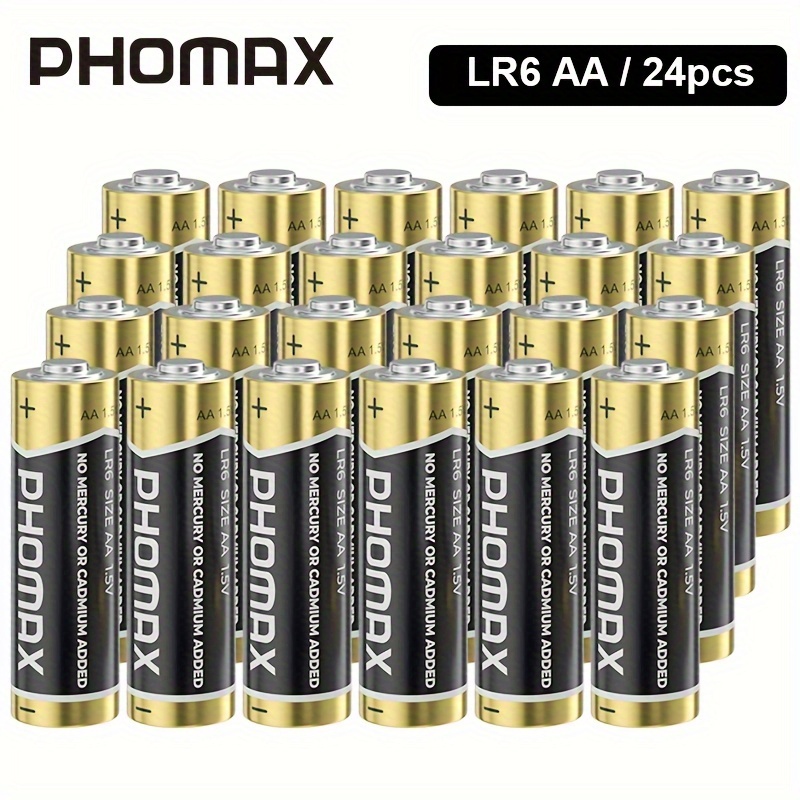 Piles AA - Lot de 20 Piles | 100% PEAKPOWER | Batteries Alcalines AA LR6  1,5v - Longue durée