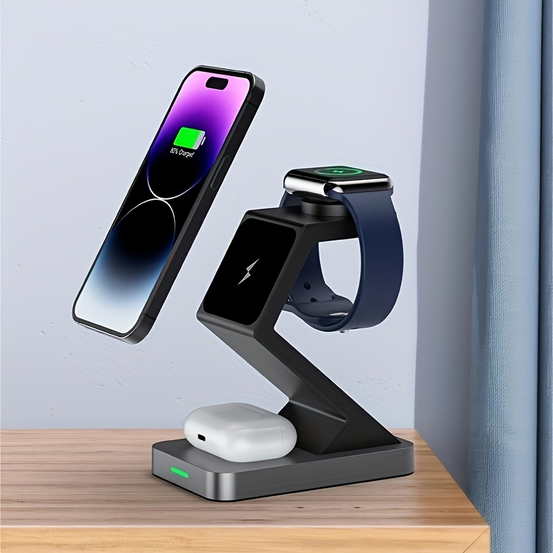 Magnetic Suction 3 In 1 Wireless Charge Simultaneous Fast Charging