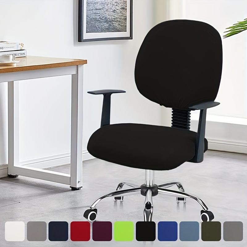 2 Teile/satz Büro Stuhl Esszimmer Chir Abdeckung Einfarbig - Temu