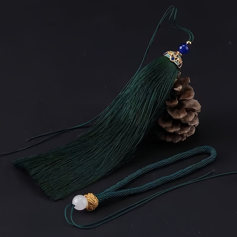 Silk thread sale tassel necklace