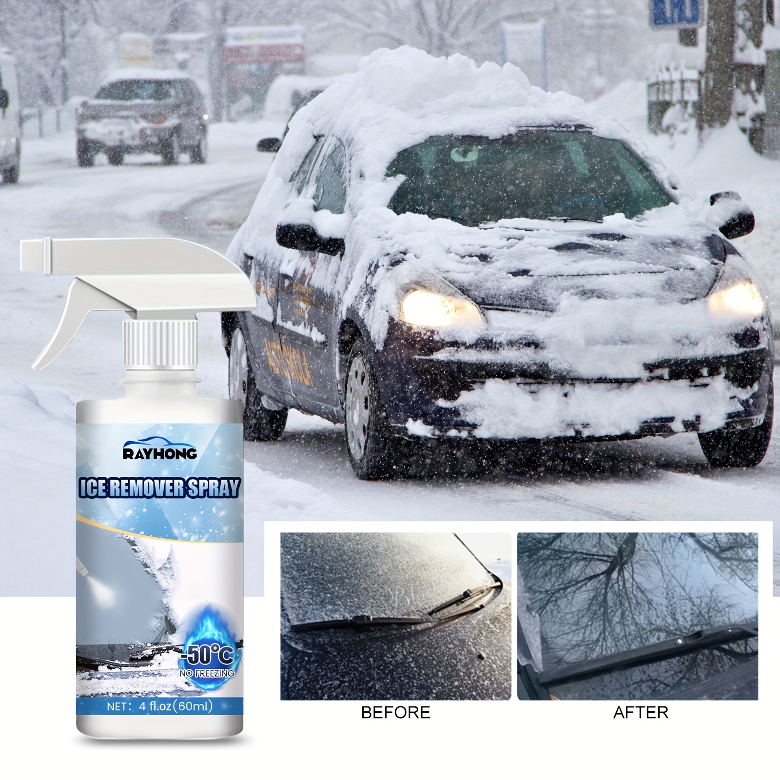 Rongxue Spray Deicer Does Not Damage The Car Paint, Quickly Melts