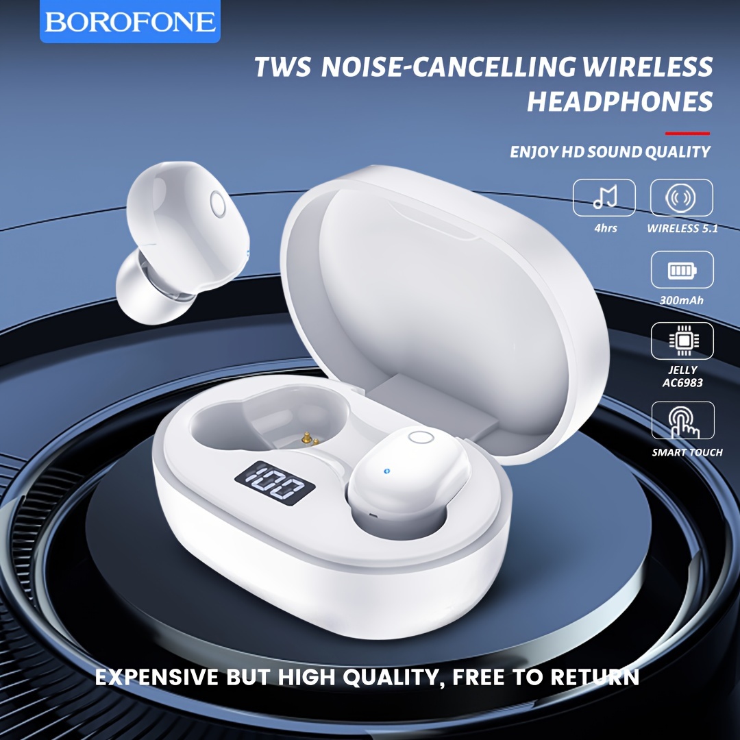  QCY T13 ANC Active Noise Cancelling Wireless Earbuds, Bluetooth  5.3 Headphones with 30H Playtime Charging Case, IPX5 Waterproof Ear Buds  for iPhone and Android, Black : Electronics