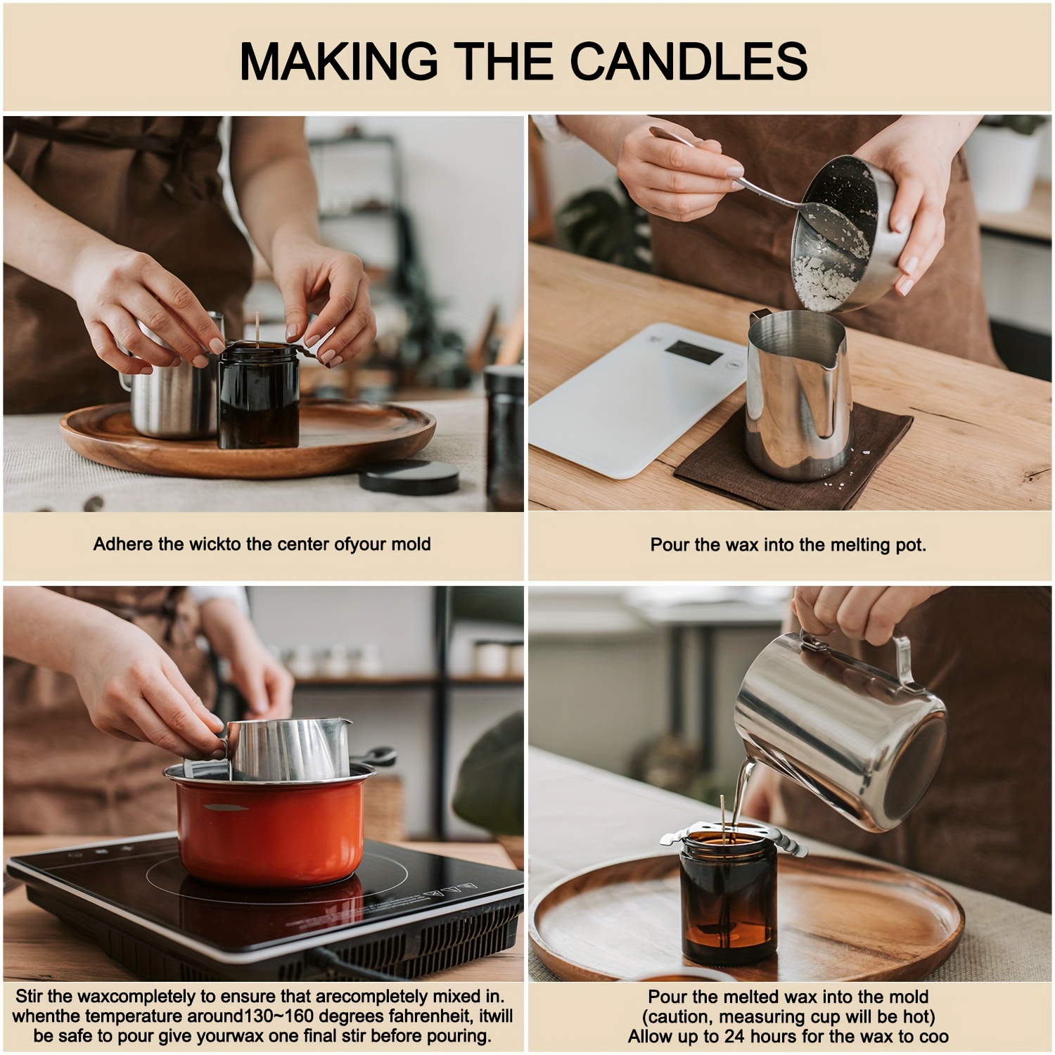 Natural Soy Wax DIY Candle Making Supplies-Soy Wax Flakes-DIY Candle 2 lb  (32 oz)