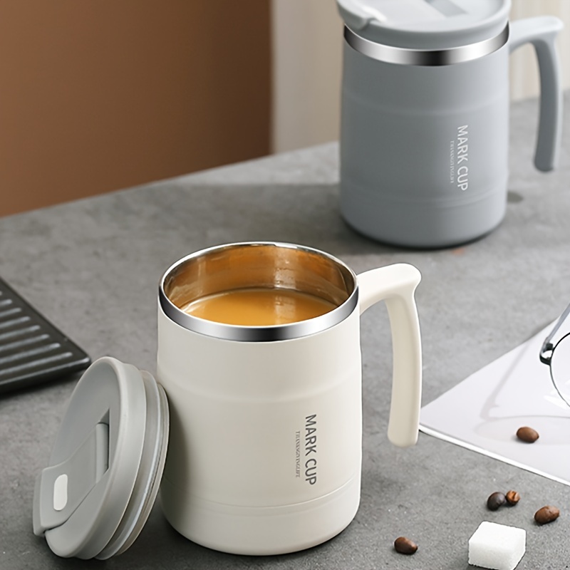 Stainless Steel Insulated Coffee Mug with Sliding Lid Vacuum