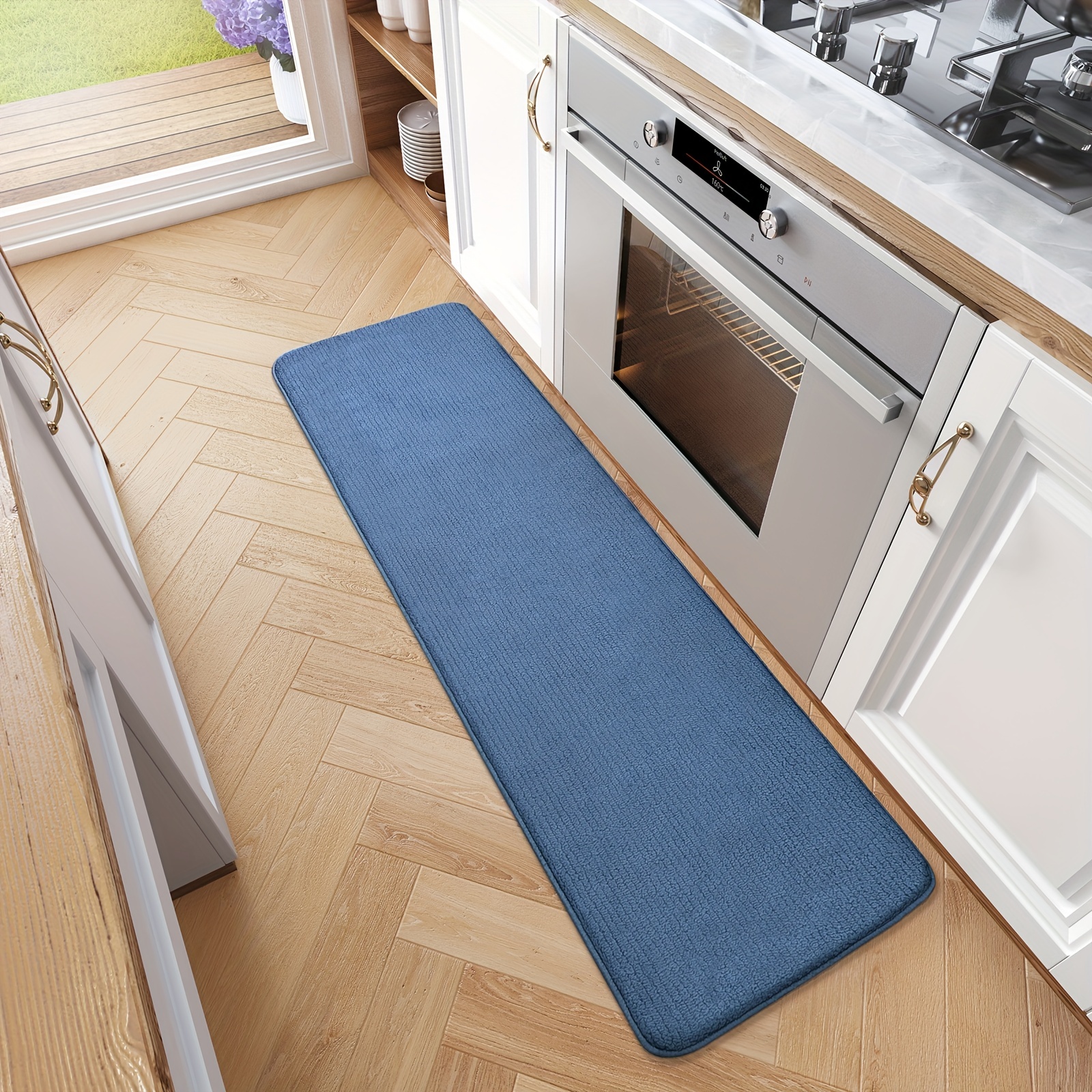  Teal Kitchen Rugs and Mats 2 Piece Non Slip Washable