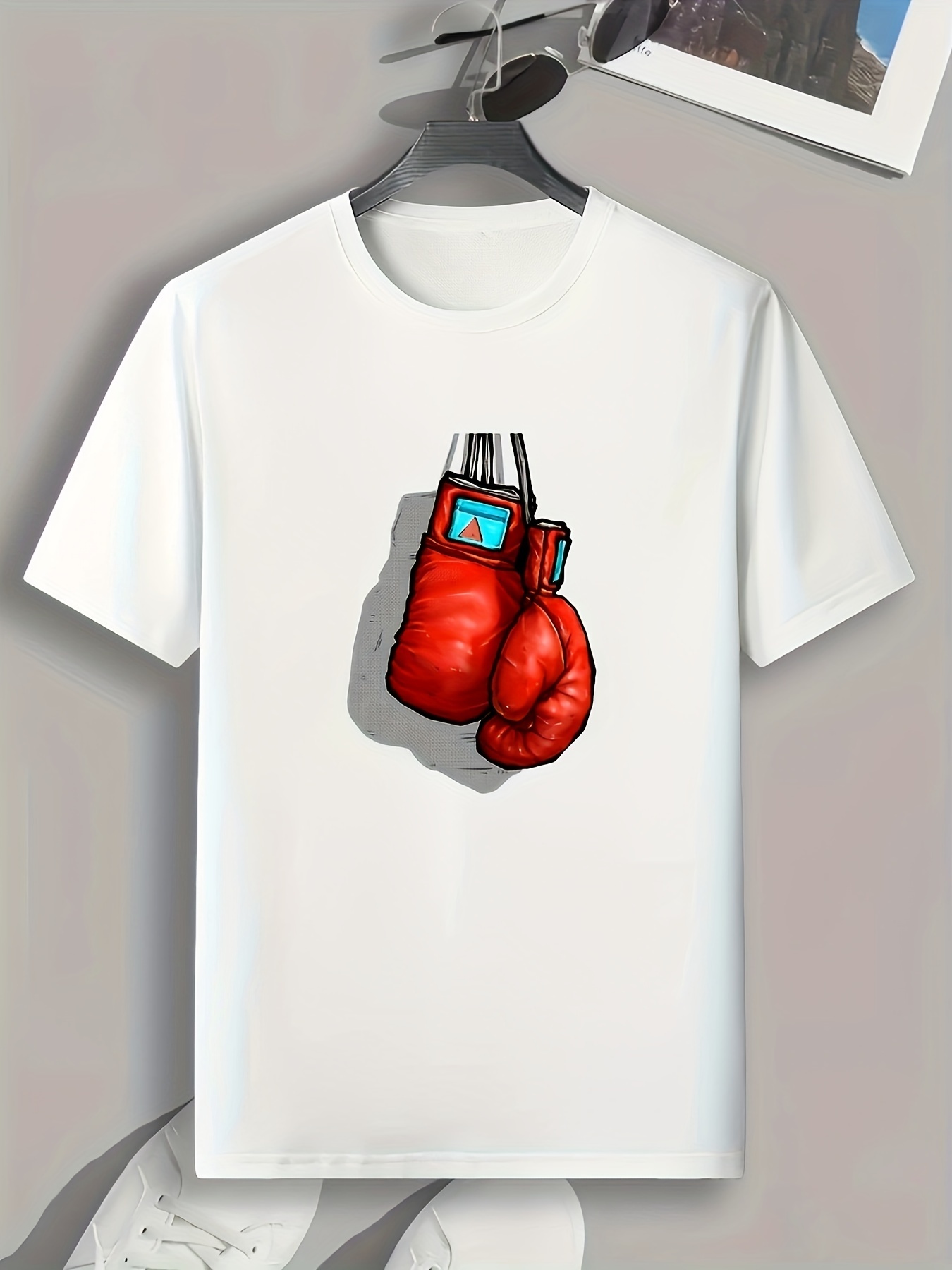 Camiseta Deportiva Patrón Guantes Boxeo Camiseta Informal - Temu
