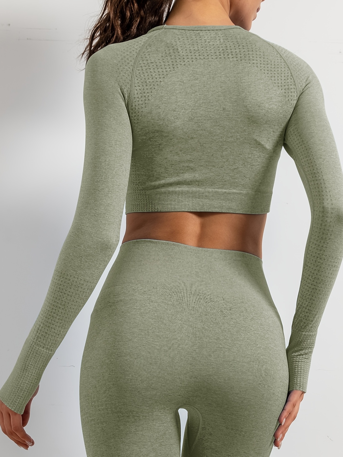 Athlete Seamless Workout Long Sleeve Top - Zest Green Marl, Women's Base  Layers & Long Sleeve Tops