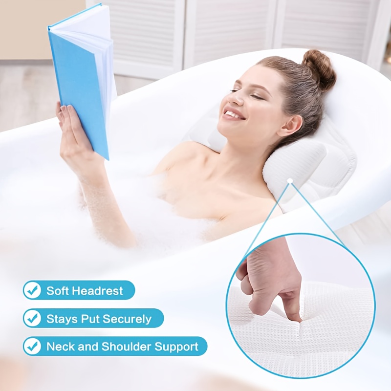 Cuscino Vasca Bagno 6 Ventose Antiscivolo Cuscino Bagno In Rete 4d Cuscino  Spa Adatto Vasca Bagno Accessori Bagno, Controlla Subito Offerte Oggi