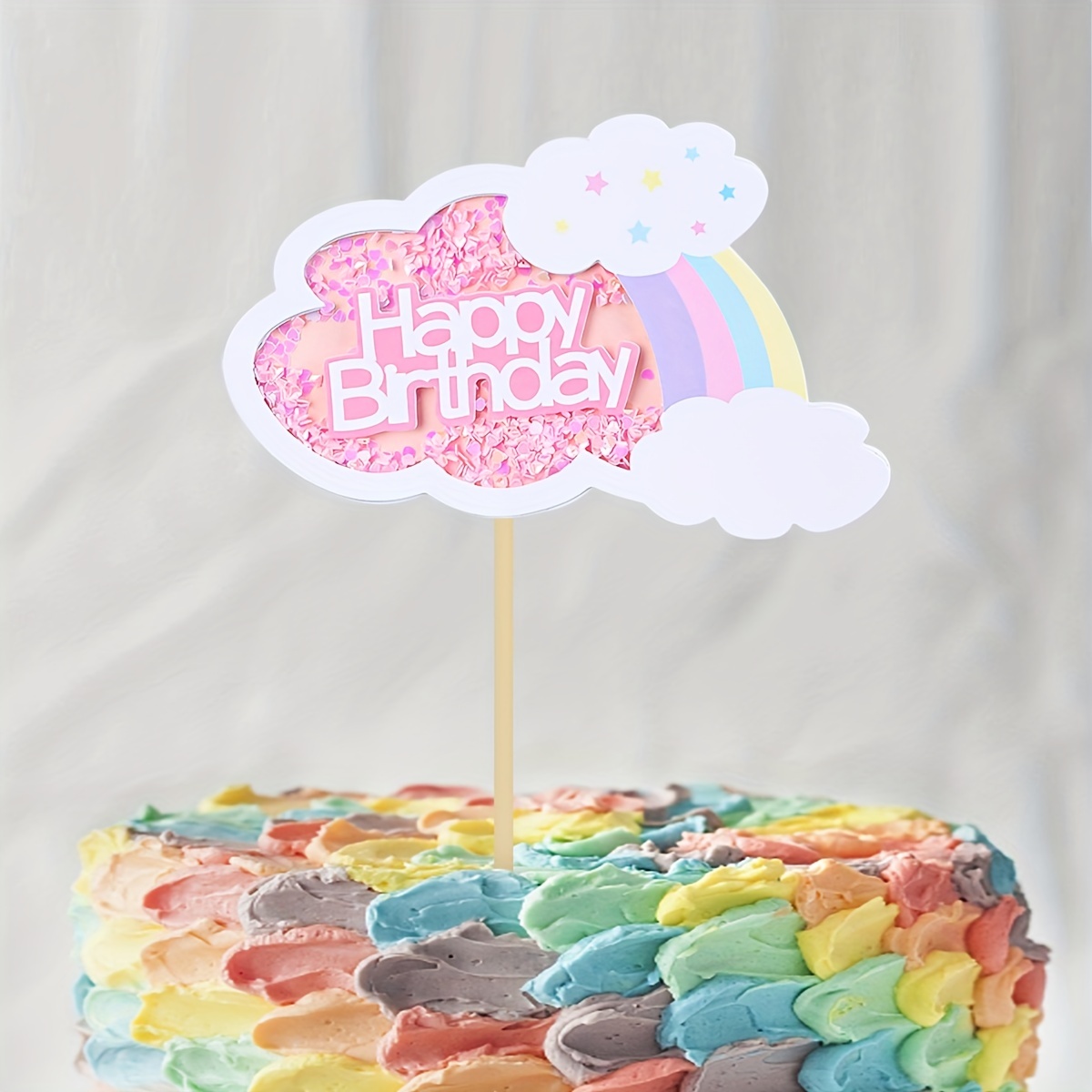 Cloud Puking Rainbow Cake - CakeCentral.com