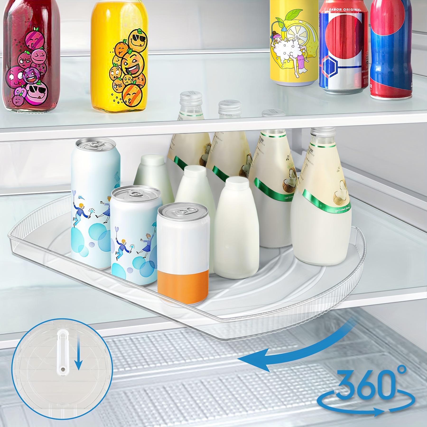 1pc Organizador De Lazy Susan Cuadrado Para Refrigerador - Temu Chile