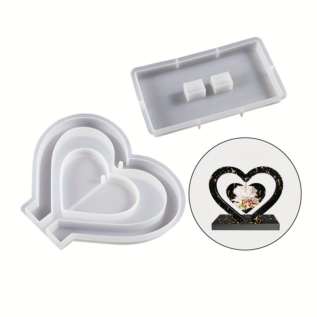 Compatible Withepoxy Photo Frame Molds, Rectangle Heart Shape For Resin  Casting