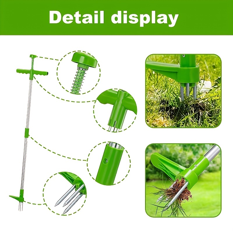 Dropship 1pc Weed Puller; Stand Up Weeder Hand Tool; Long Handle Garden Weeding  Tool With 3 Claws; Hand Weed Hound Weed Puller For Dandelion; Standup Weed  Root Pulling to Sell Online at