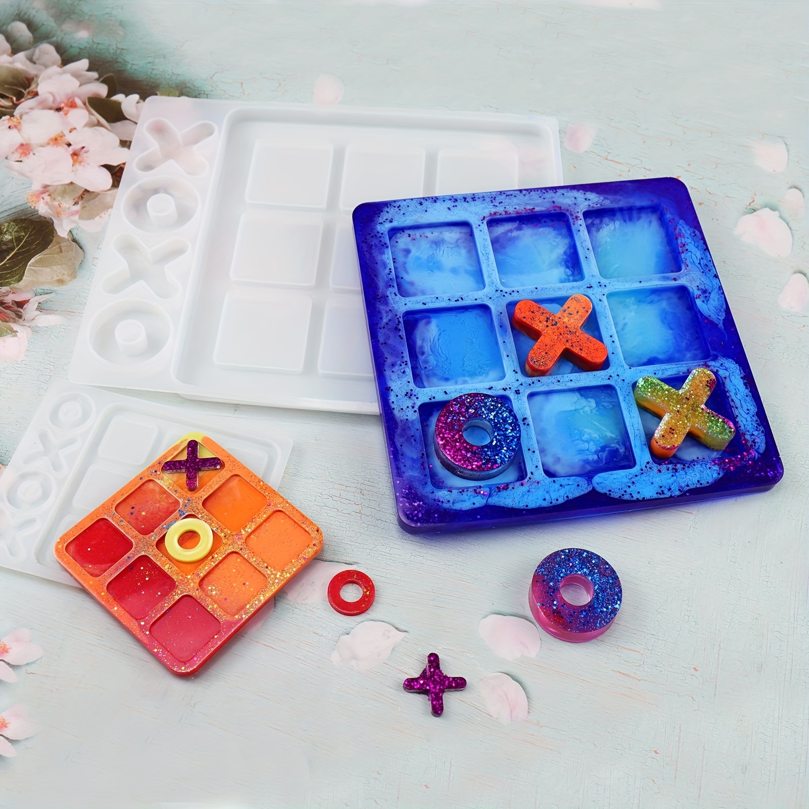 Tic Tac Toe Resin Molds X O Board Game with 1 Nepal