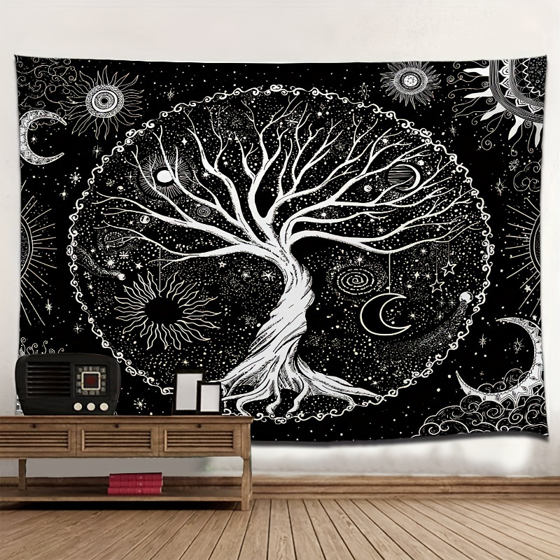 3d Vision Tapestry Black And White Psychedelic Spiral - Temu