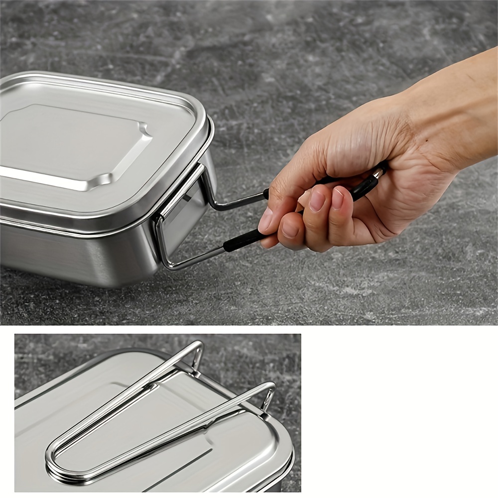 Stainless Steel Lunch Box With Handle For School Camping Picnic