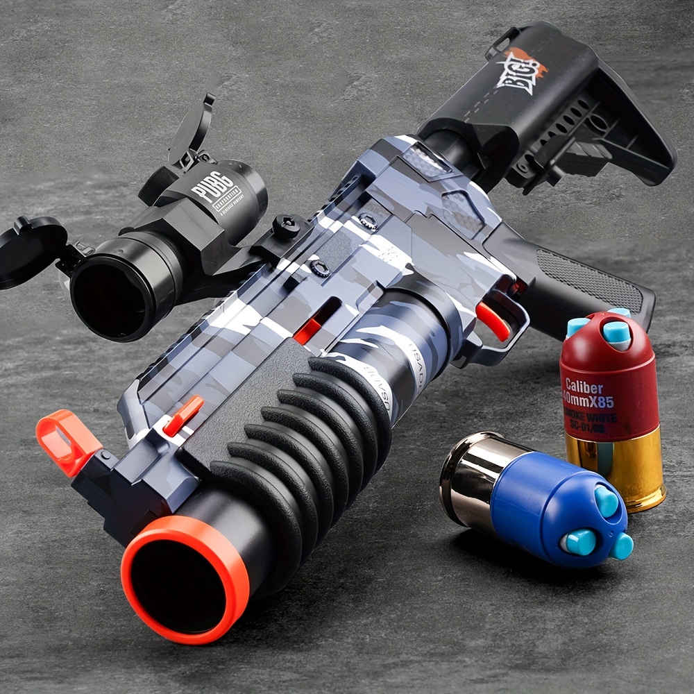  Juguete de escopeta de doble barril con 30 balas suaves y 12  proyectiles de expulsión, pistola de juguete de espuma para niños de 8 a 12  años : Juguetes y Juegos