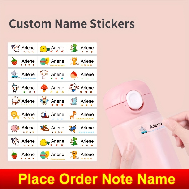 Transparent Custom Name Sticker Waterproof Personal Office Temu