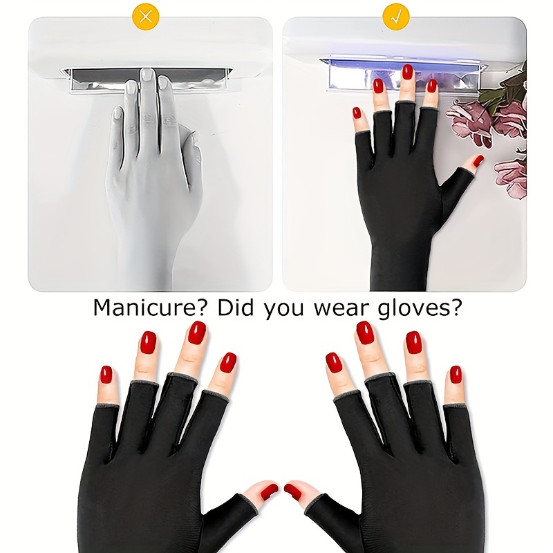 Uv Protection Gloves Nail Light Nail Gloves Uv Protection - Temu Canada