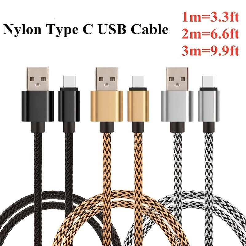 Cable Carga Rápida Usb Cable Nailon Tipo Disponible En 6 - Temu Chile