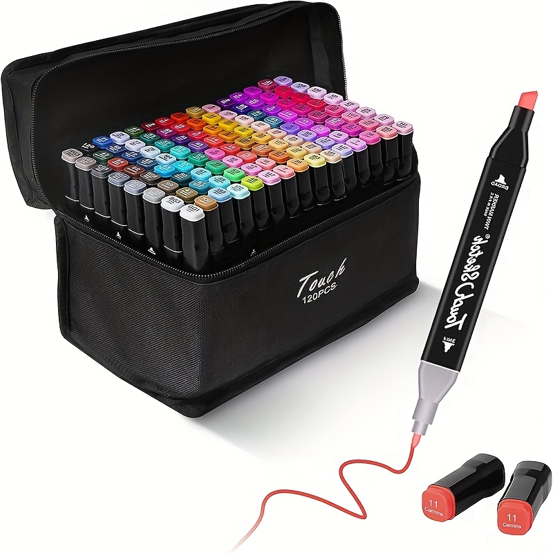 Alcohol Brush Markers, TOUCHNEW Dual Tip Artist Brush & Chisel Sketch Pens  Art Markers for Kids