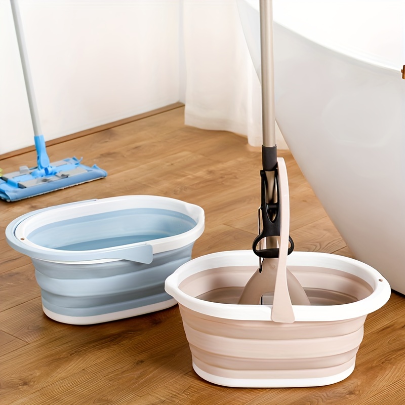 Folding Mop Bucket Portable Water Bucket Large Household Mop - Temu