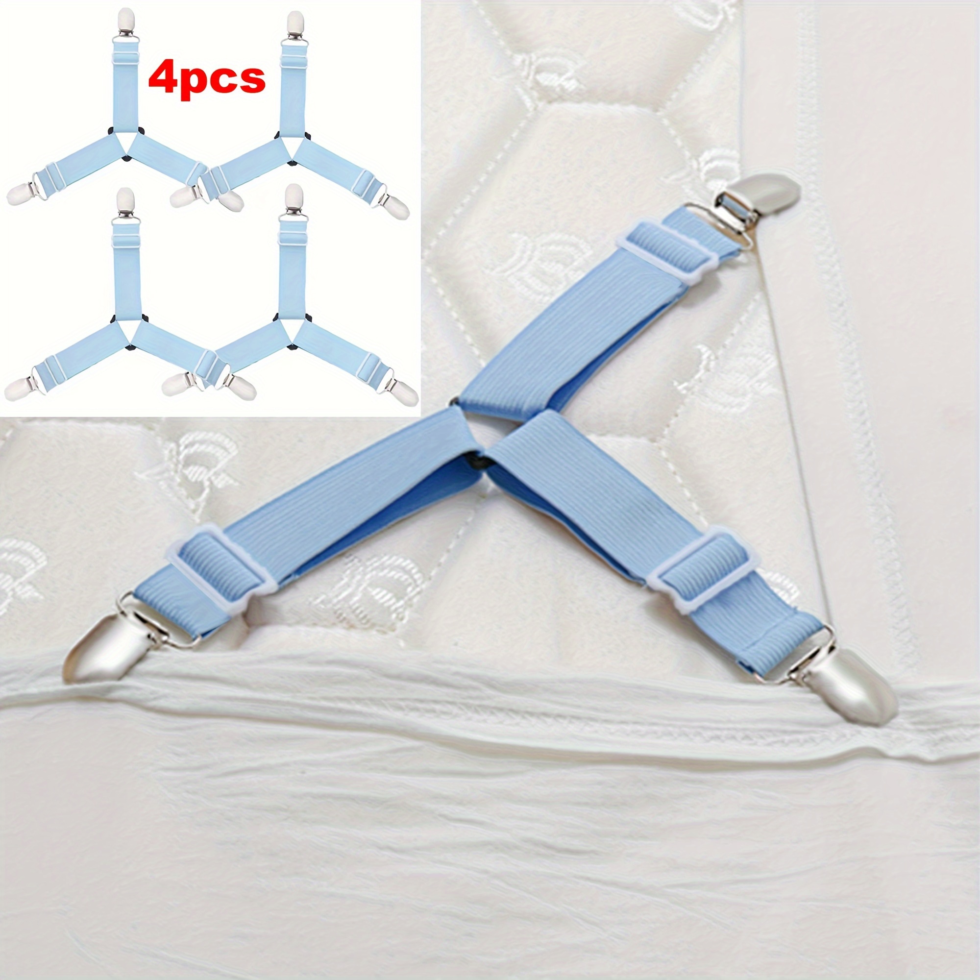 Non slip Bed Sheet Clips Adjustable Bed Sheet Fastener Belts - Temu