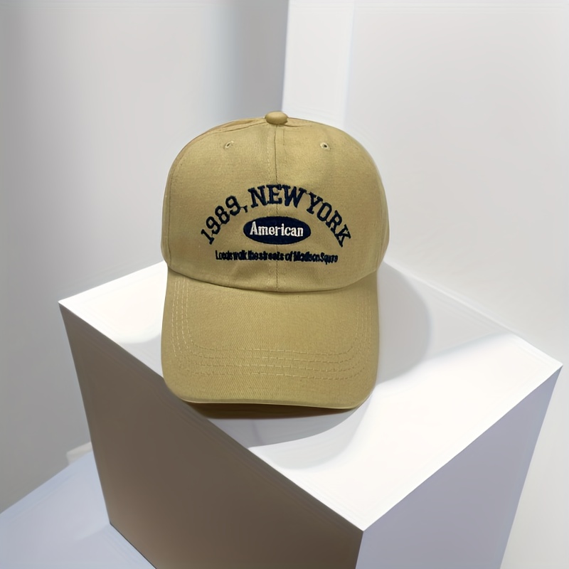 1989 Embroidered Baseball Cap Adjustable Sun Hat for Men Women