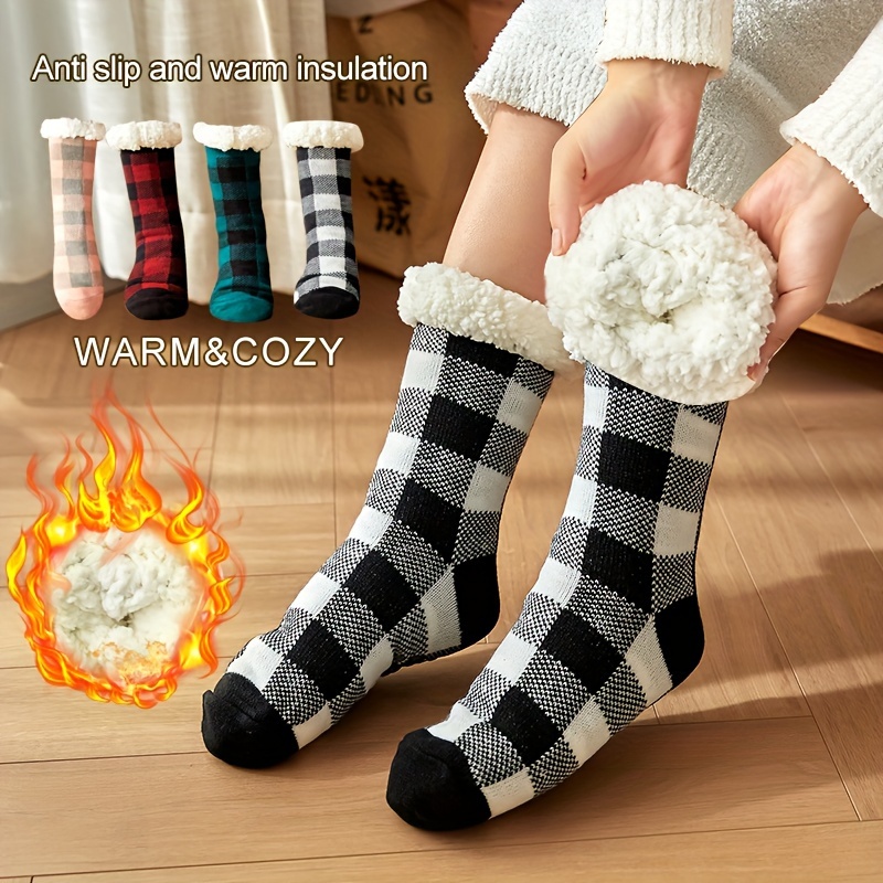 Thick Socks Men Winter Plush Carpet Socks Plush Thickened - Temu