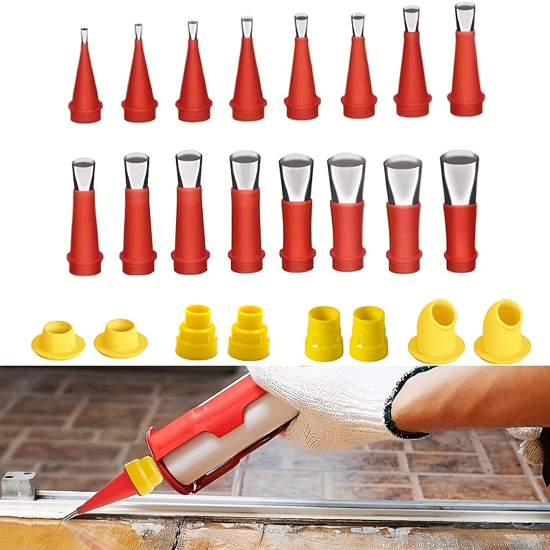 Little Red Cap Red Professional Rubber Reusable Caulking Caps 10 pc 