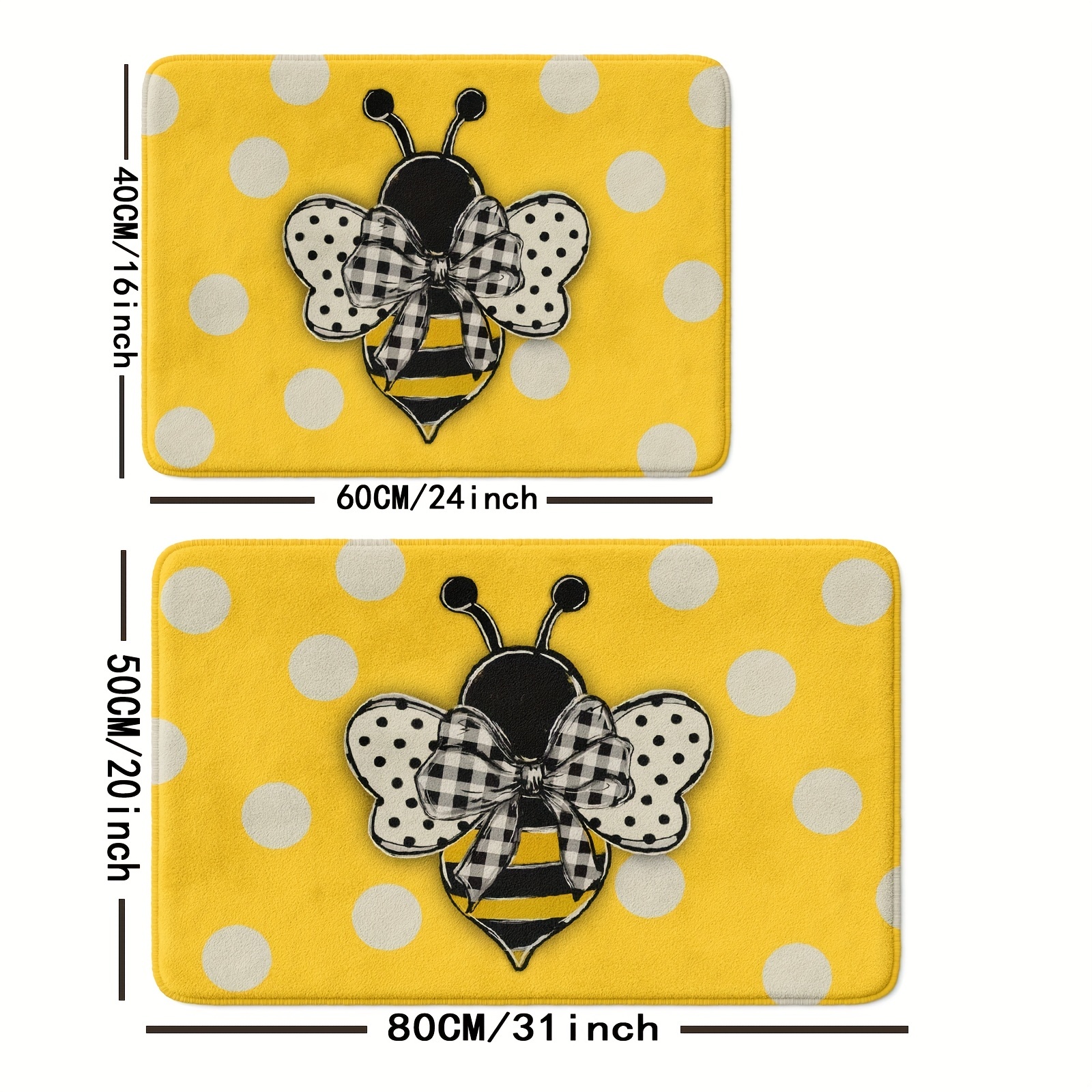 Bee Pattern Anti-slip Kitchen Rug