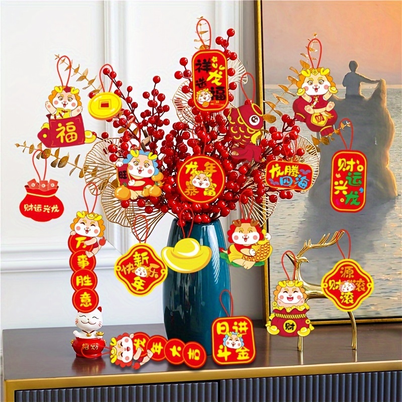 Chinese New Year Decorations 2024 Luck Tassel Pendants Chinese Knot Spring  Festival Hanging Ornament Blessing New Year Decor - AliExpress
