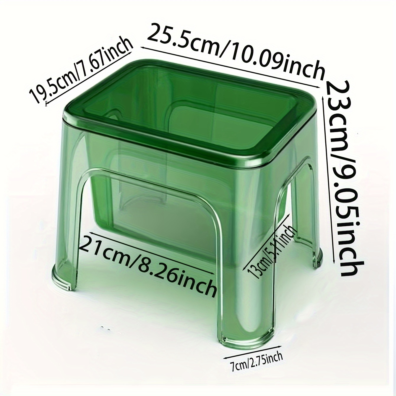 Clear plastic online stool