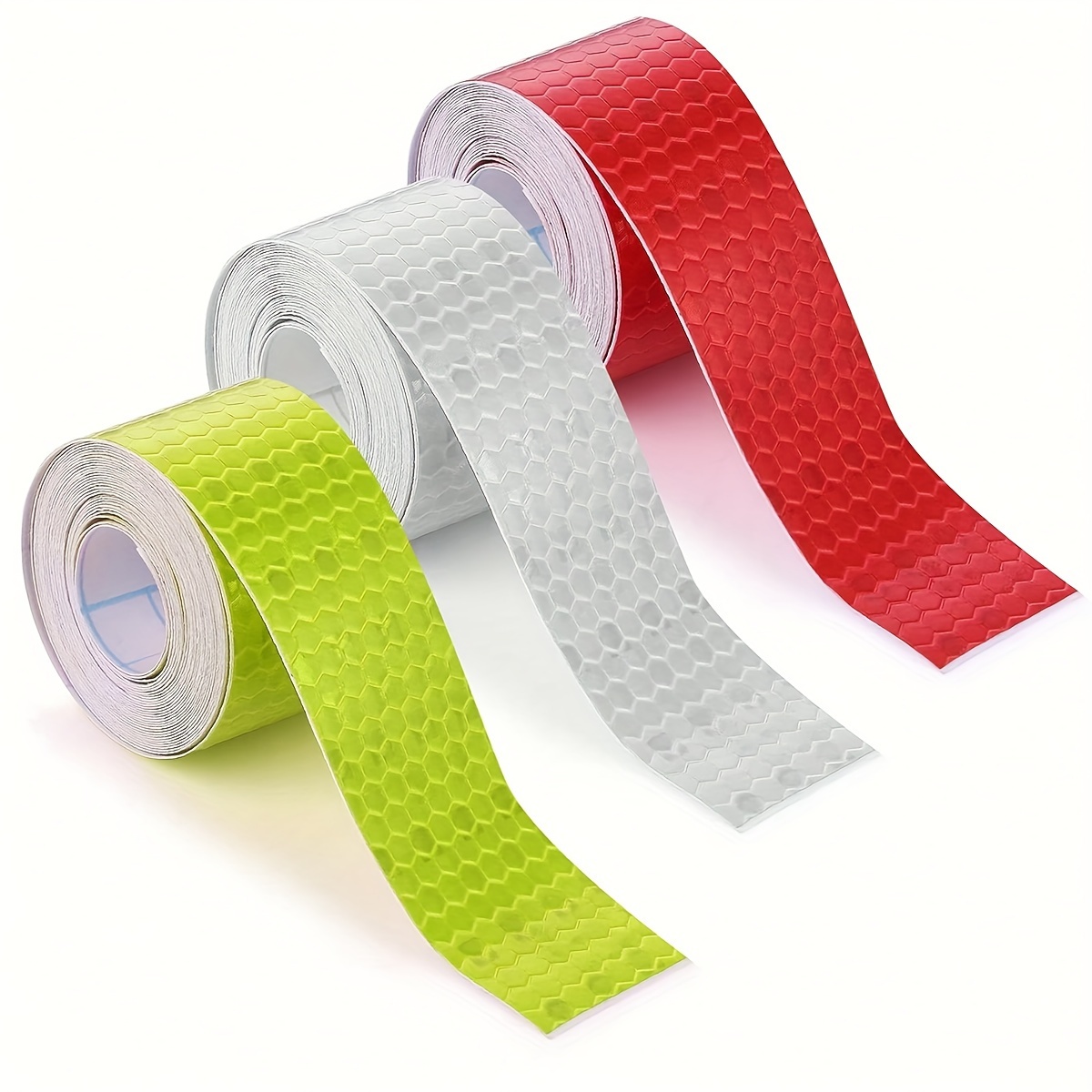 2 in. x 30 ft. Reflective Tape - Red & Silver Stripes