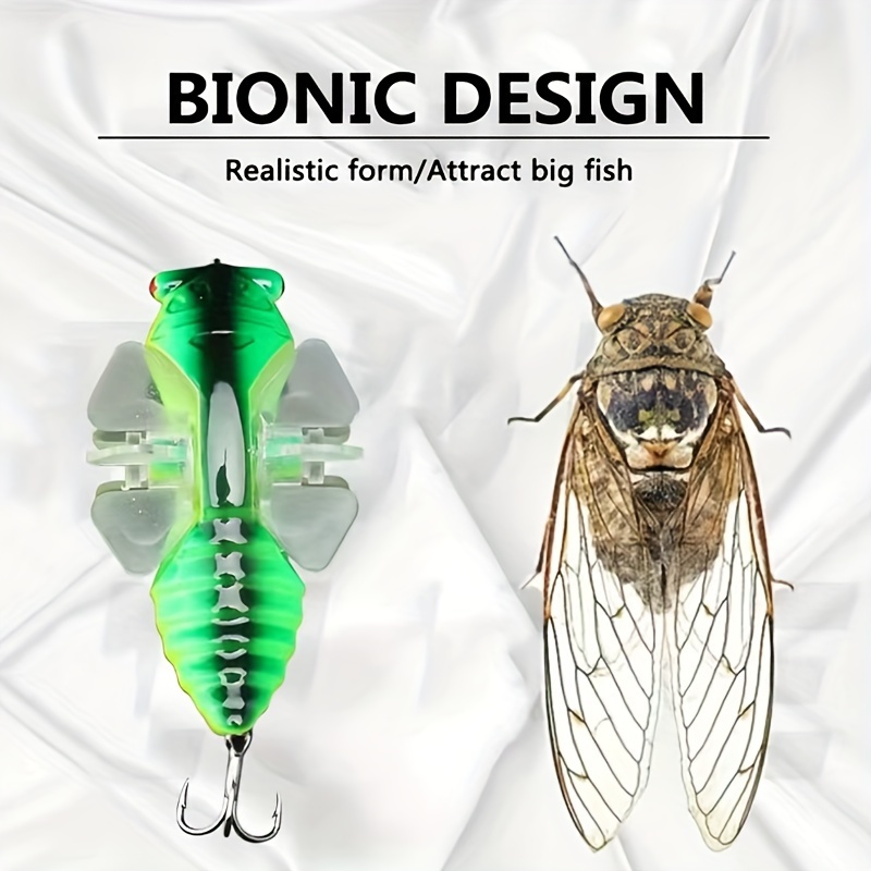 Bionic Cicada Hard Fishing Lure Spinning Fishing Bait Treble - Temu