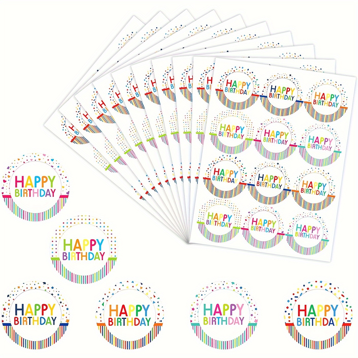 Happy Birthday Gift Tags Birthday Present Stickers Happy - Temu
