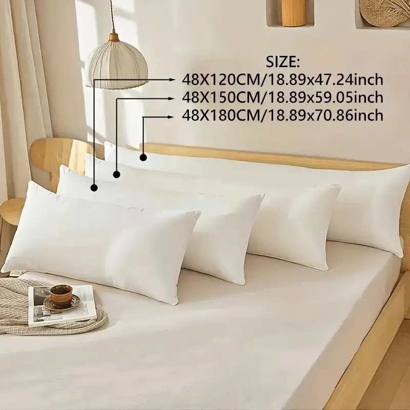 Soft Long Pillows For Sleeping Fluffy Fiber Filled - Temu