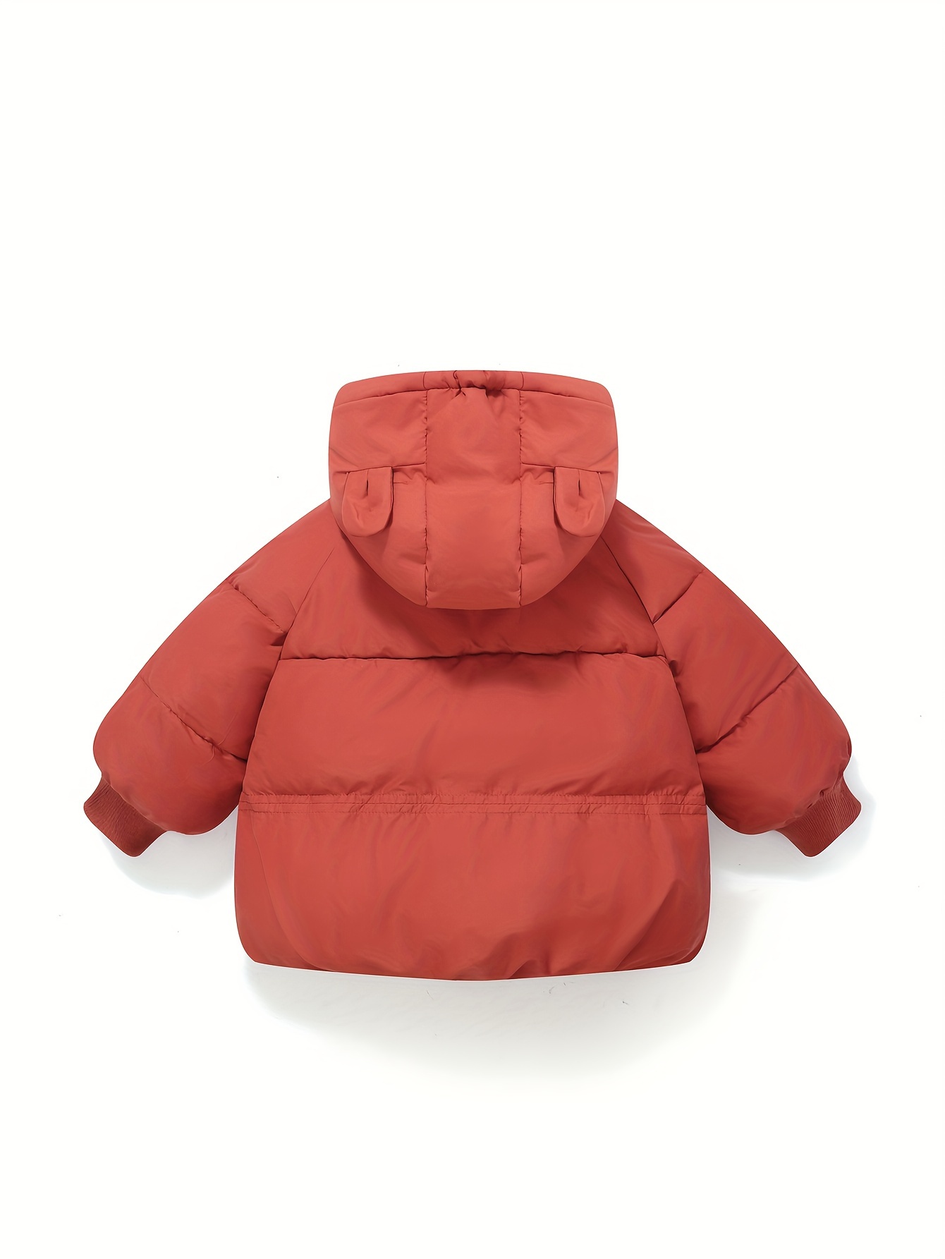 Children's Winter Puffer Jacket Invisible Pockets Ears - Temu