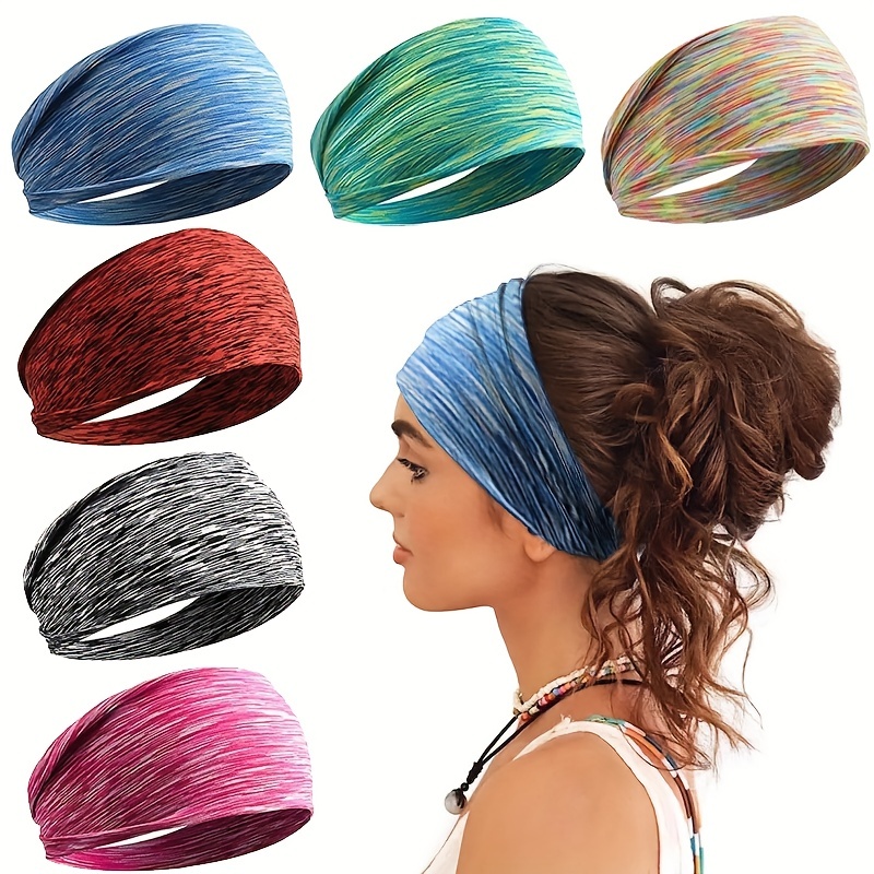 

Women's Multi-colored Sports Headband: Sweat-absorbing, Quick-drying, And Perfect For Yoga, Running, And Fitness!