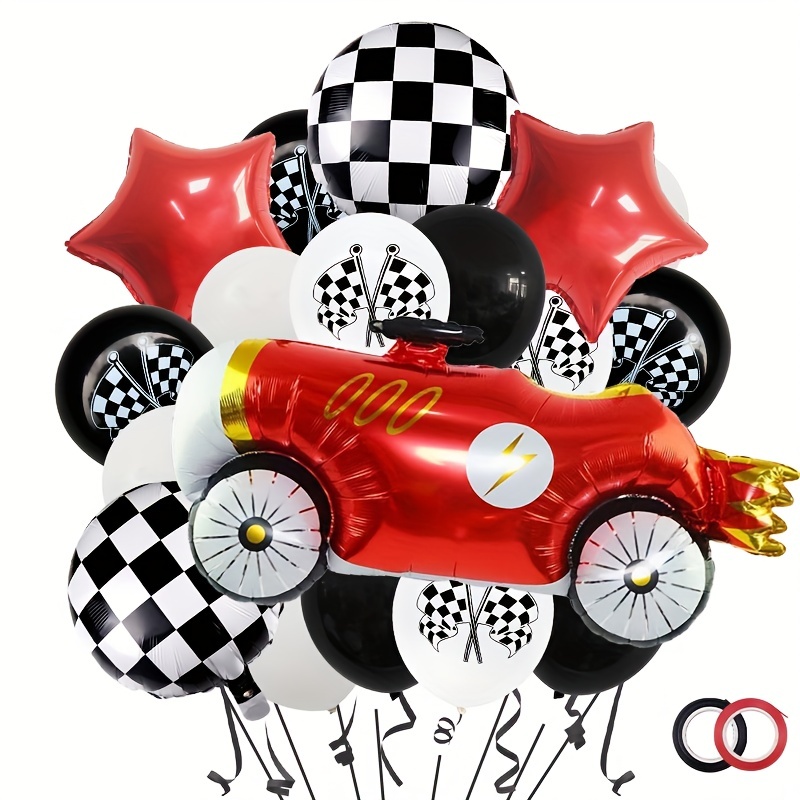Ballon voiture de course pour décoration anniversaire enfant