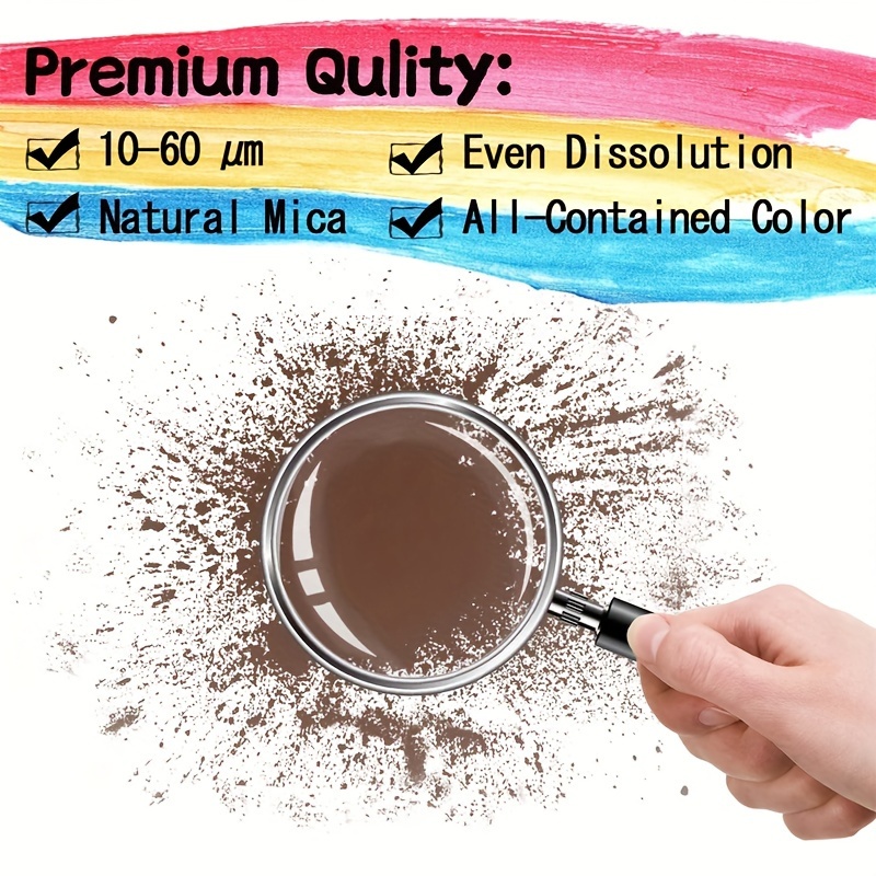 DR CRAFTY - Polvo de mica para resina epoxi, polvo de pigmento – Polvo de  mica de resina para hacer velas, polvo de resina – Polvo de pigmento epoxi