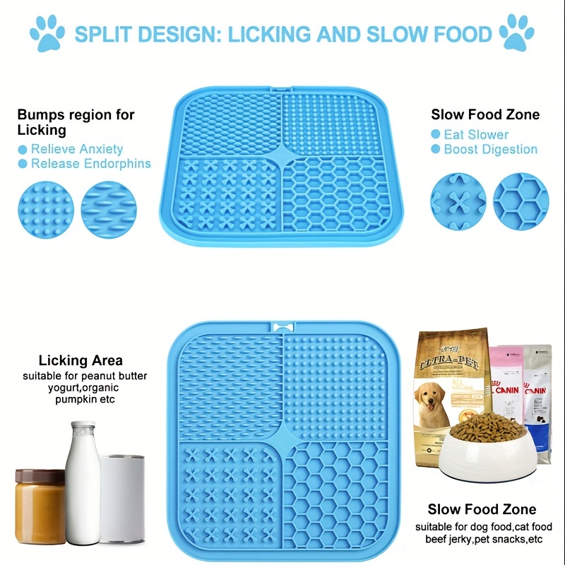 Silicone Licking Mat for Dogs Cats Pet Slow Feeder Lick Mat Bowl Boredom  Anxiety Reducer for Food Treats Yogurt or Peanut Butter - AliExpress