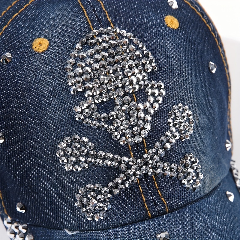 Bling Skull Hat Women Rhinestone Hat Baseball - Temu Luxembourg